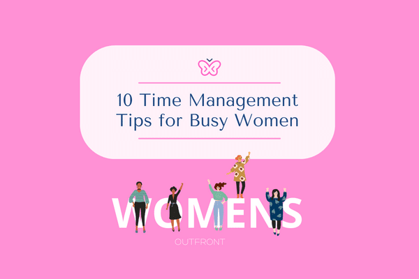 time management tips for busy women graphic