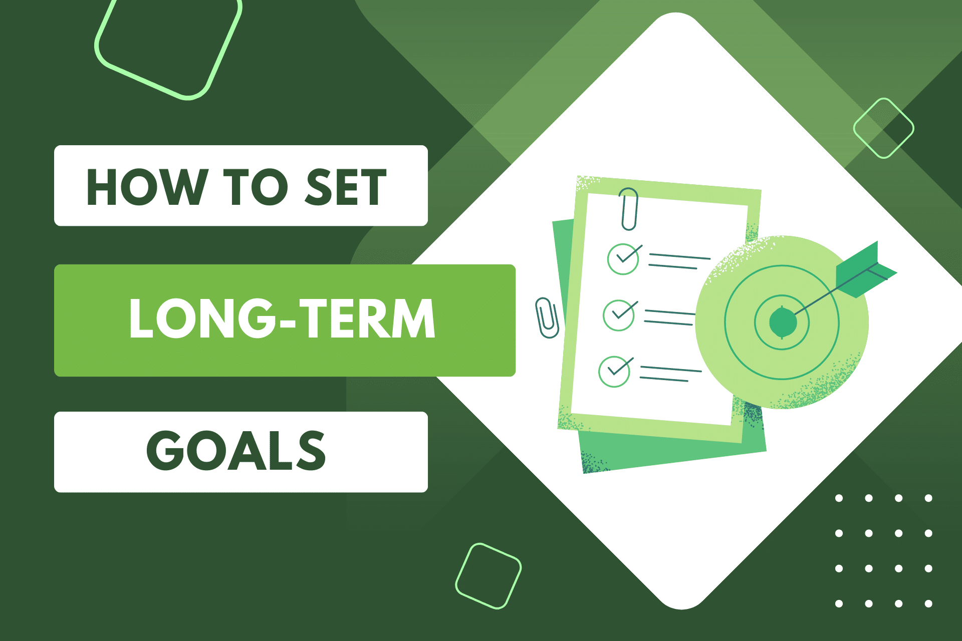 how to set long-term goals