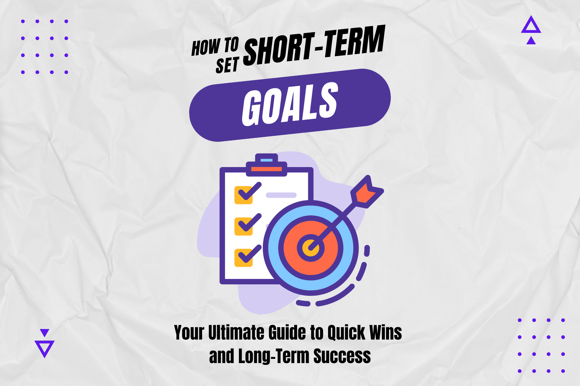 how to set short-term goals