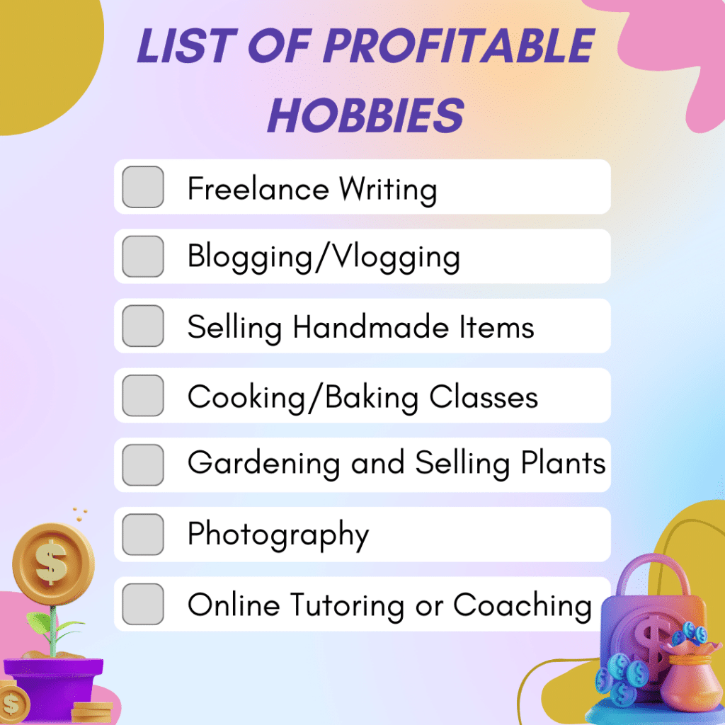 list of profitable hobbies
