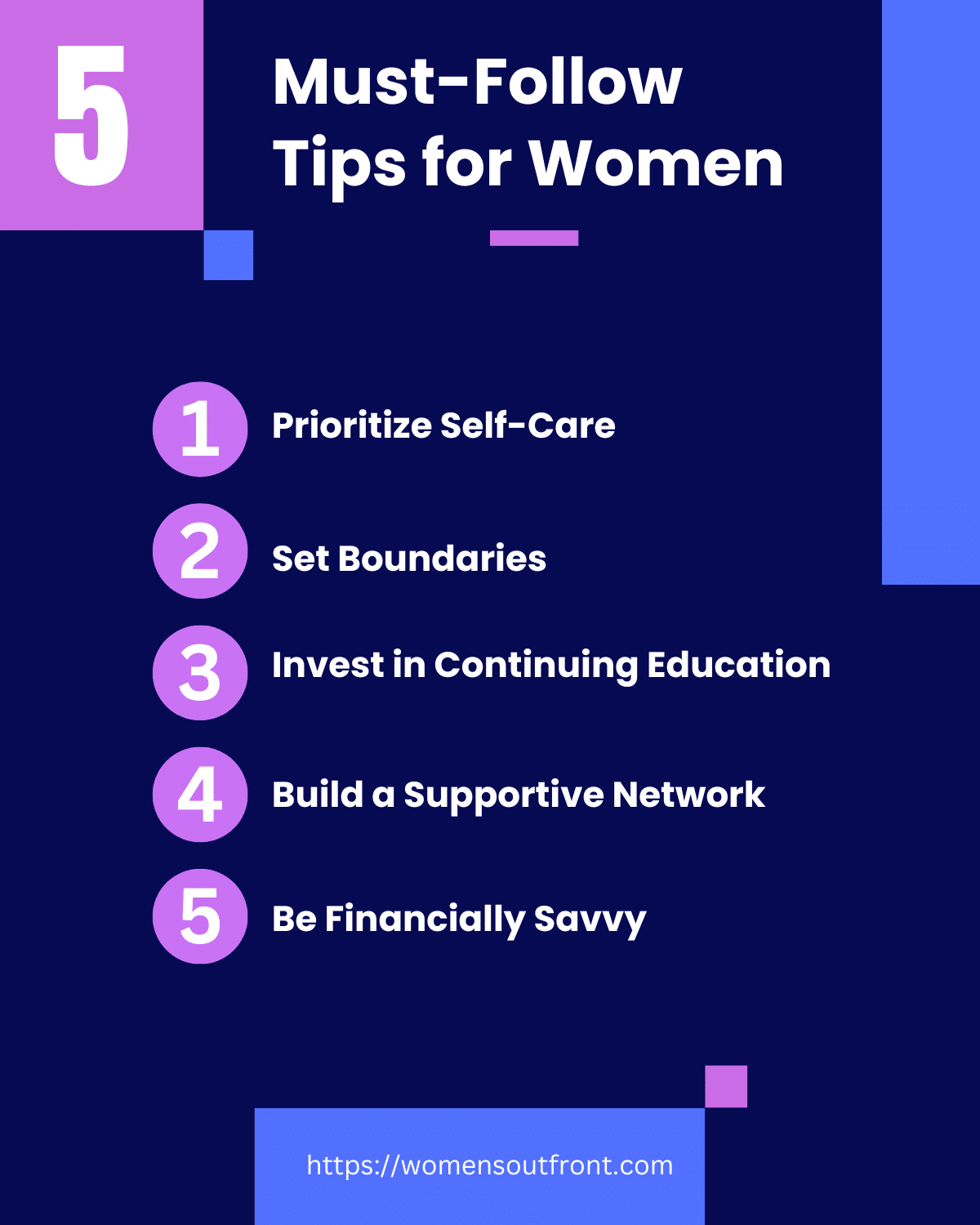 tips for women infographic