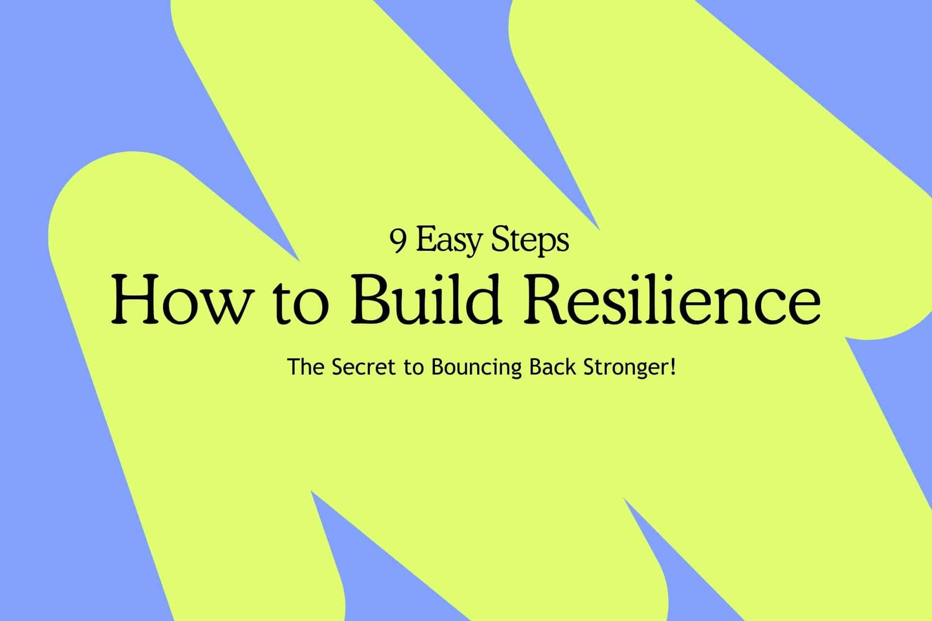 how to build resilience