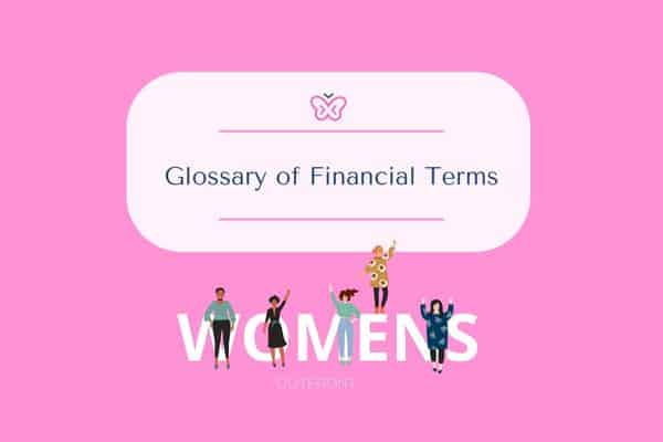 glossary of financial terms for women graphic